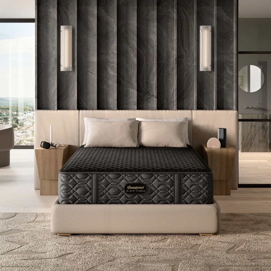 Beautyrest Black Hybrid Series Three 15 Inch Medium Mattress				