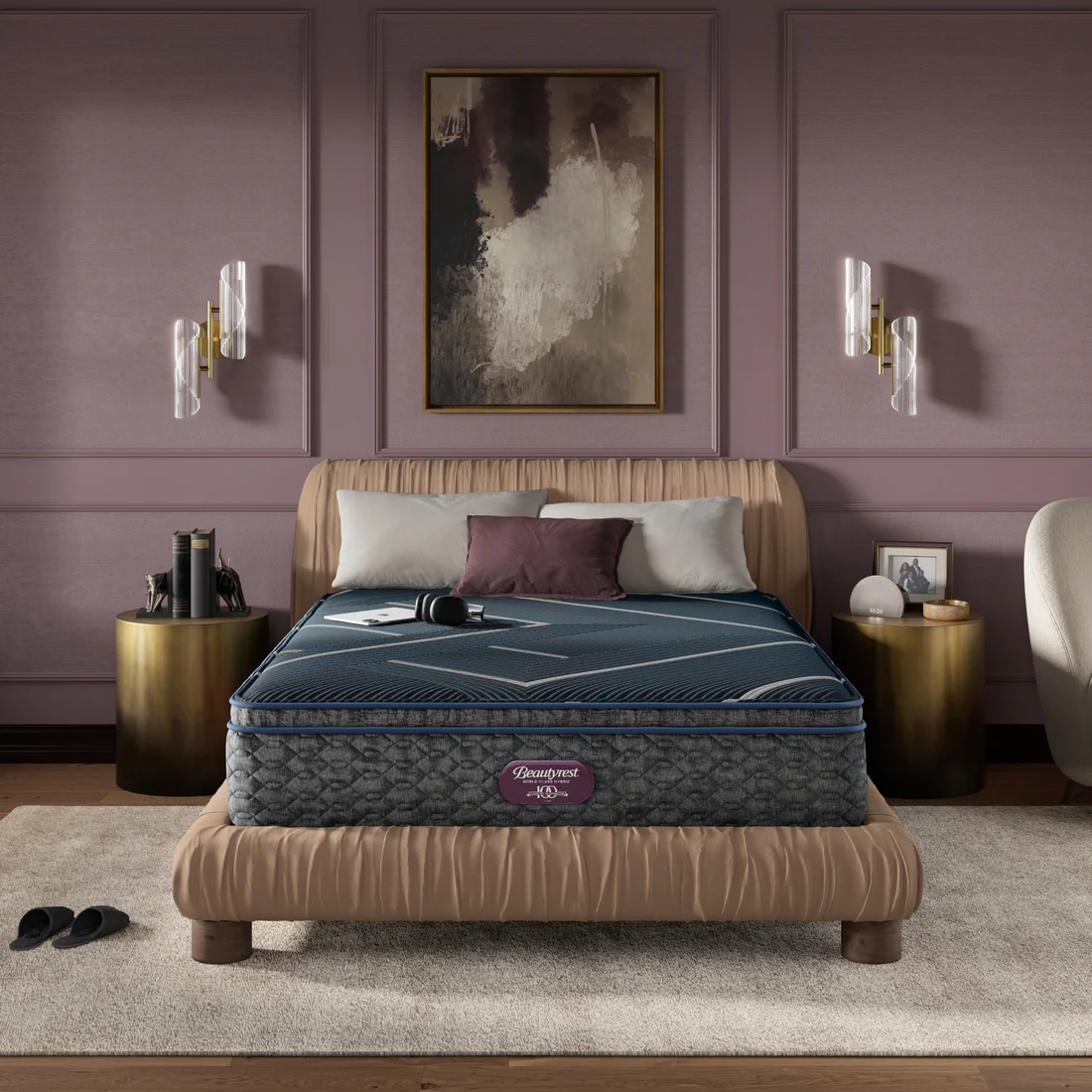 Beautyrest World Class Hybrid Level Four 14 Inch Medium Apex Top Mattress