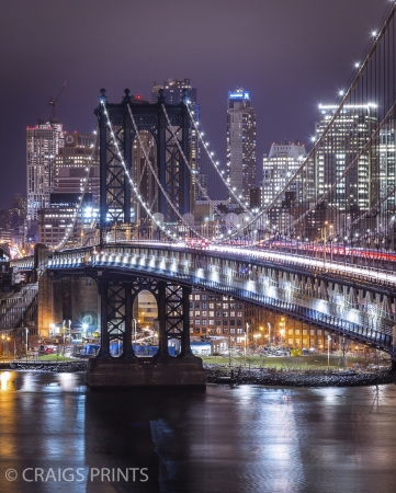 Misty Manhattan Bridge  24x30 inches