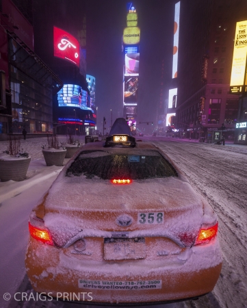 Taxi Blizzard Confessions  24x30 inches